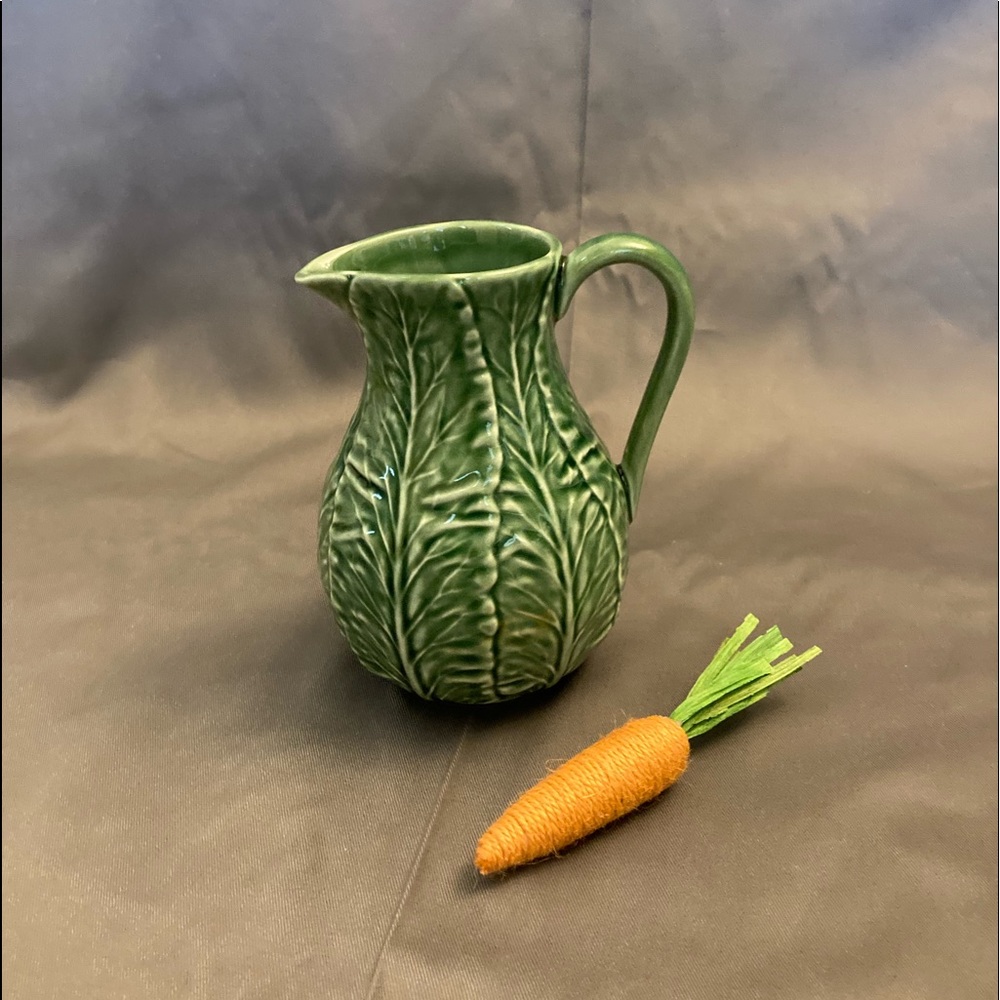 Bordallo Pinheiro Green Cabbage Pitcher